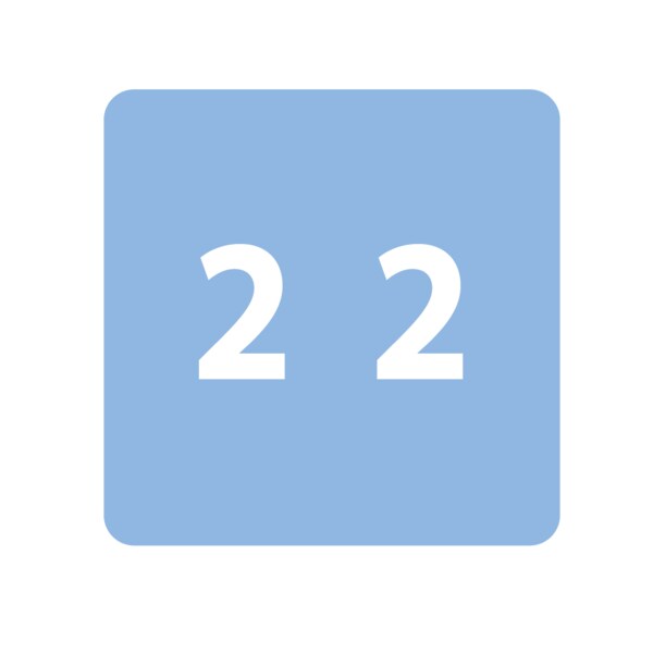 Nevs Ames - Filing Labels - Large - Number 2 1-7/8" x 1-7/8" Blue XN-JL-2 - main